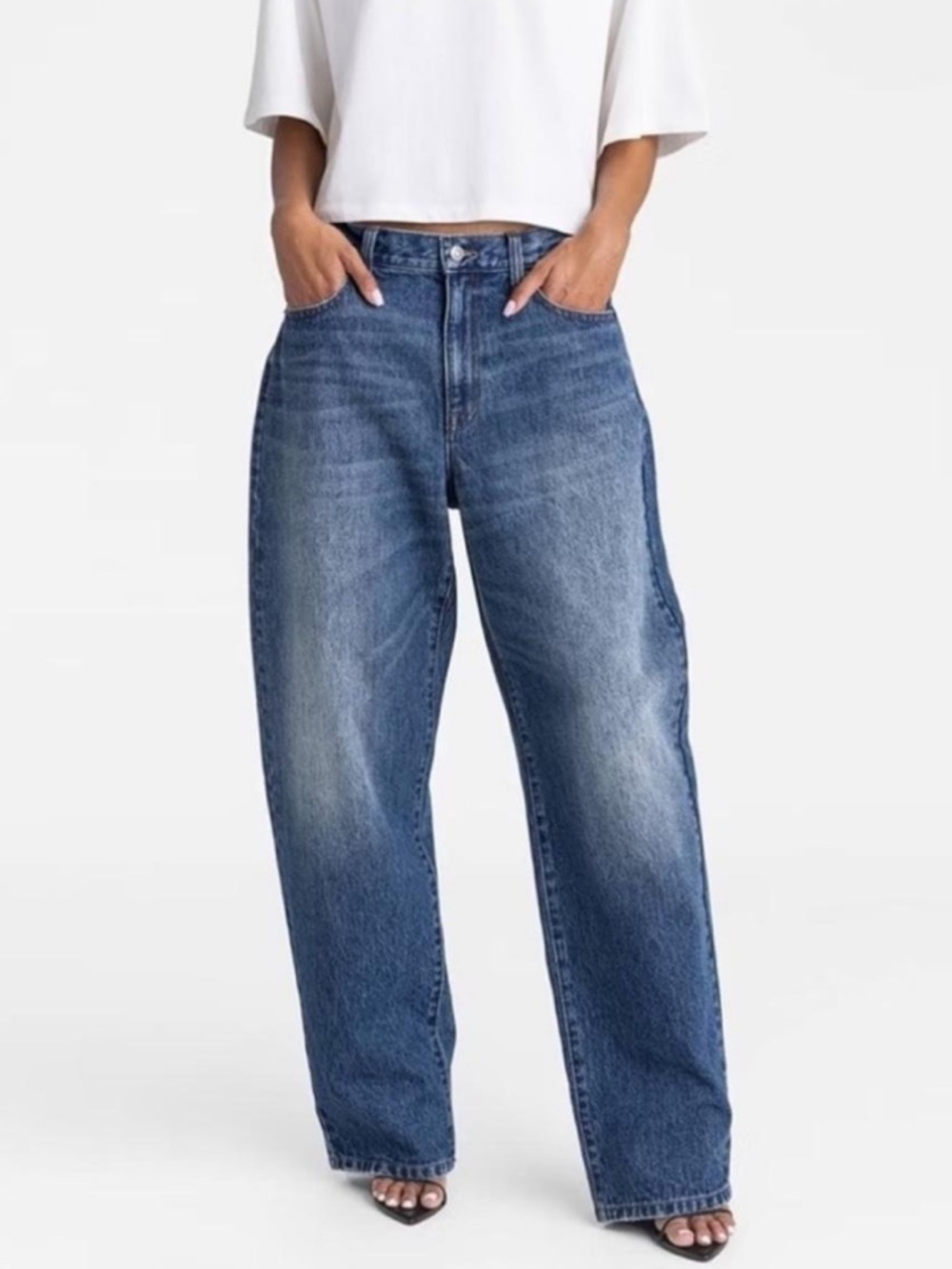 NWT KBB Mid Rise Barrel Leg Jeans Size 10